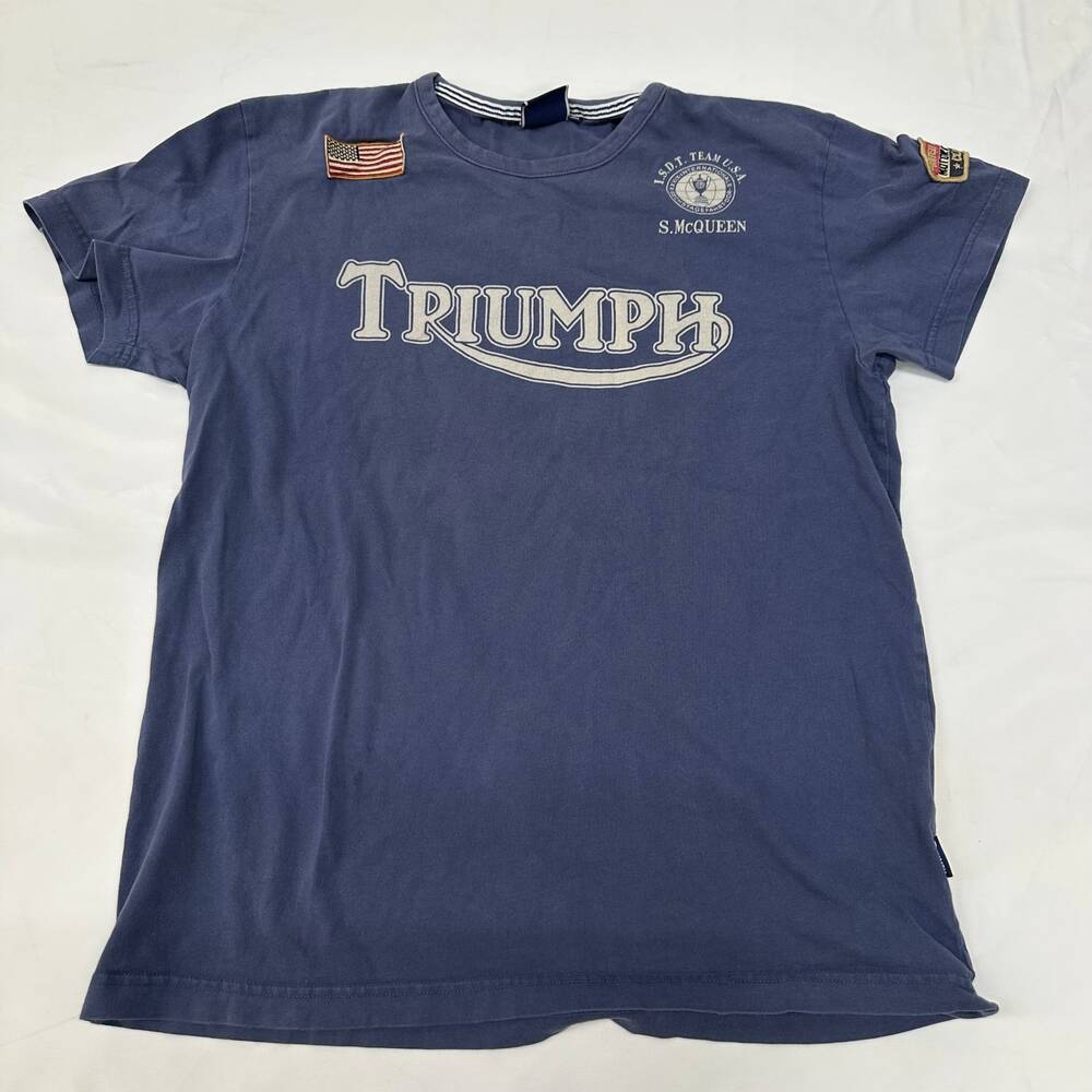 Triumph Motorcycle Shirt Steve Mcqueen ISDT Team USA Tee